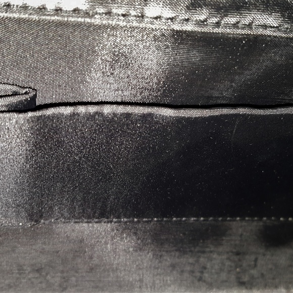 Satin Clutch w/ Rhinestone Clasp (Vintage) - Picture 4 of 4